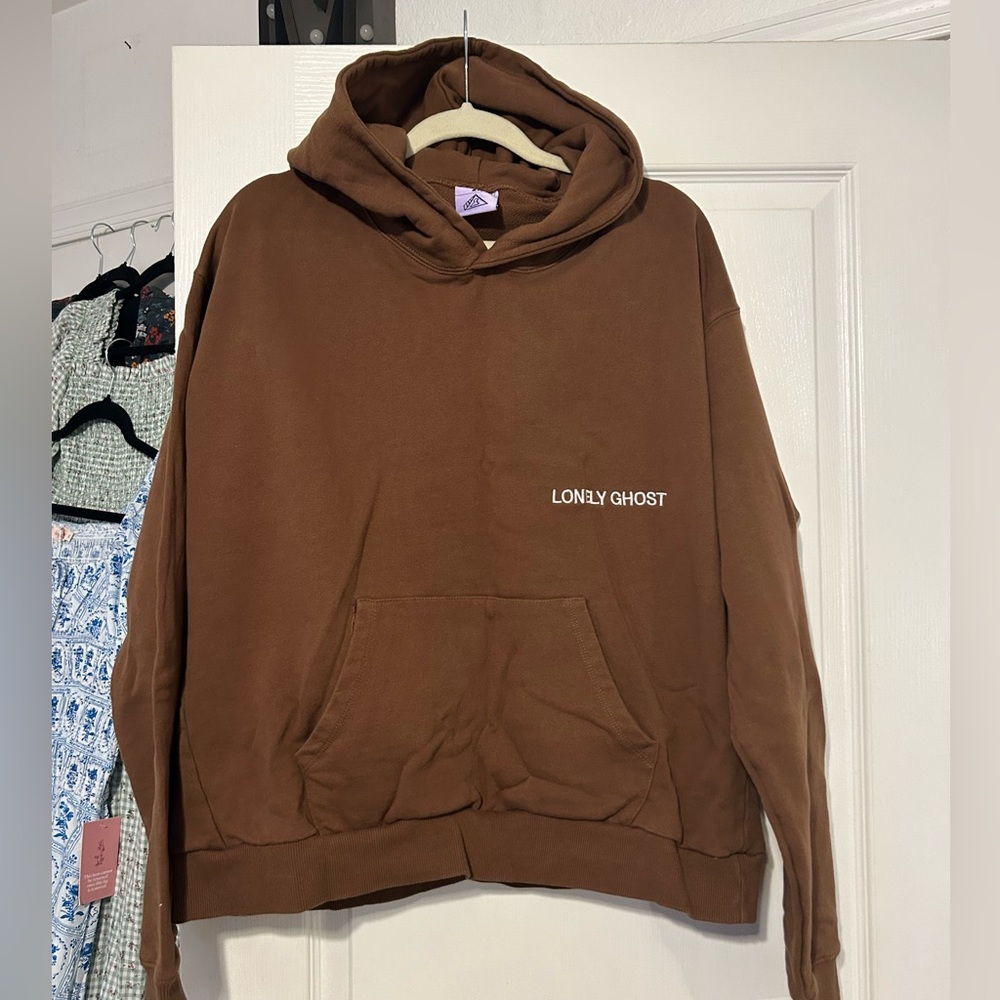 Lonely Ghost Dailys Brown Heavyweight Hoodie